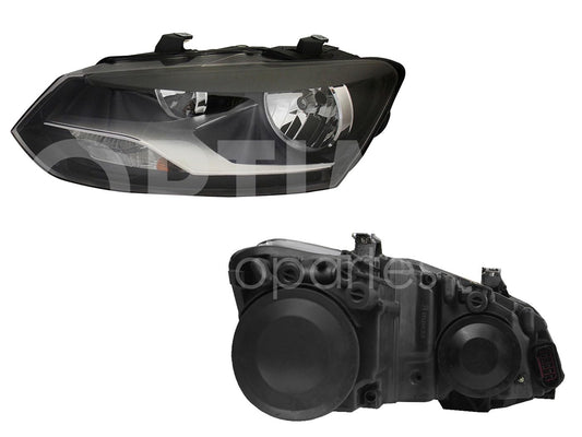 Faro Izquierdo Compatible con VENTO 2016 2017 2018 2019 2020 2021 2022 F/NEGRO C/MOTOR (POLO 13-14 17-22)