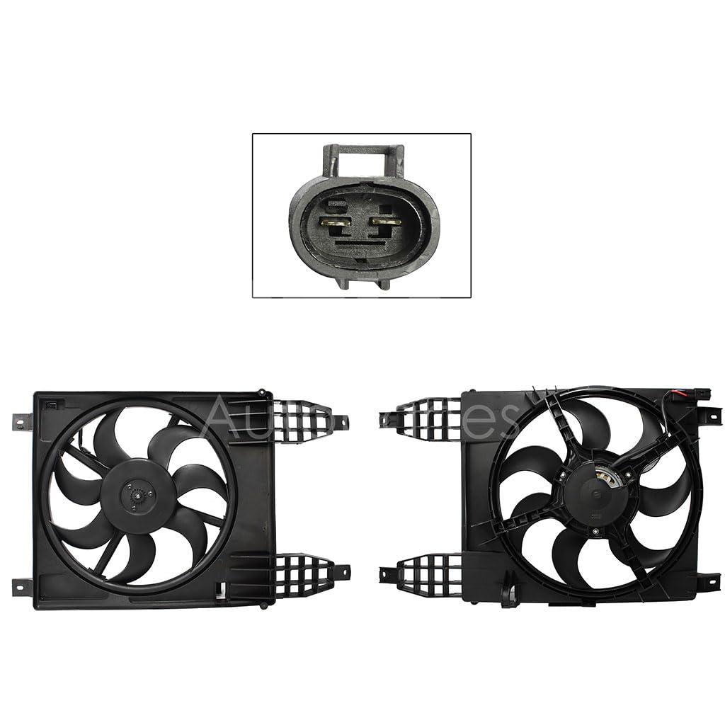 Moto Ventilador Compatible con AVEO 1.6L 2010 2011 2012 2013 2014 2015 2016 2017 C/S AIRE > Con Tolva > Sin Resistencia 2PIN