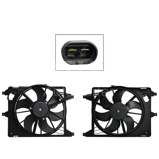 Moto Ventilador Compatible con PLATINA 1.6L 2002 2003 2004 2005 2006 2007 2008 2009 2010 C/AIRE > Con Tolva 2PIN (APRIO 08-10/CLIO 02-10/KANGOO)