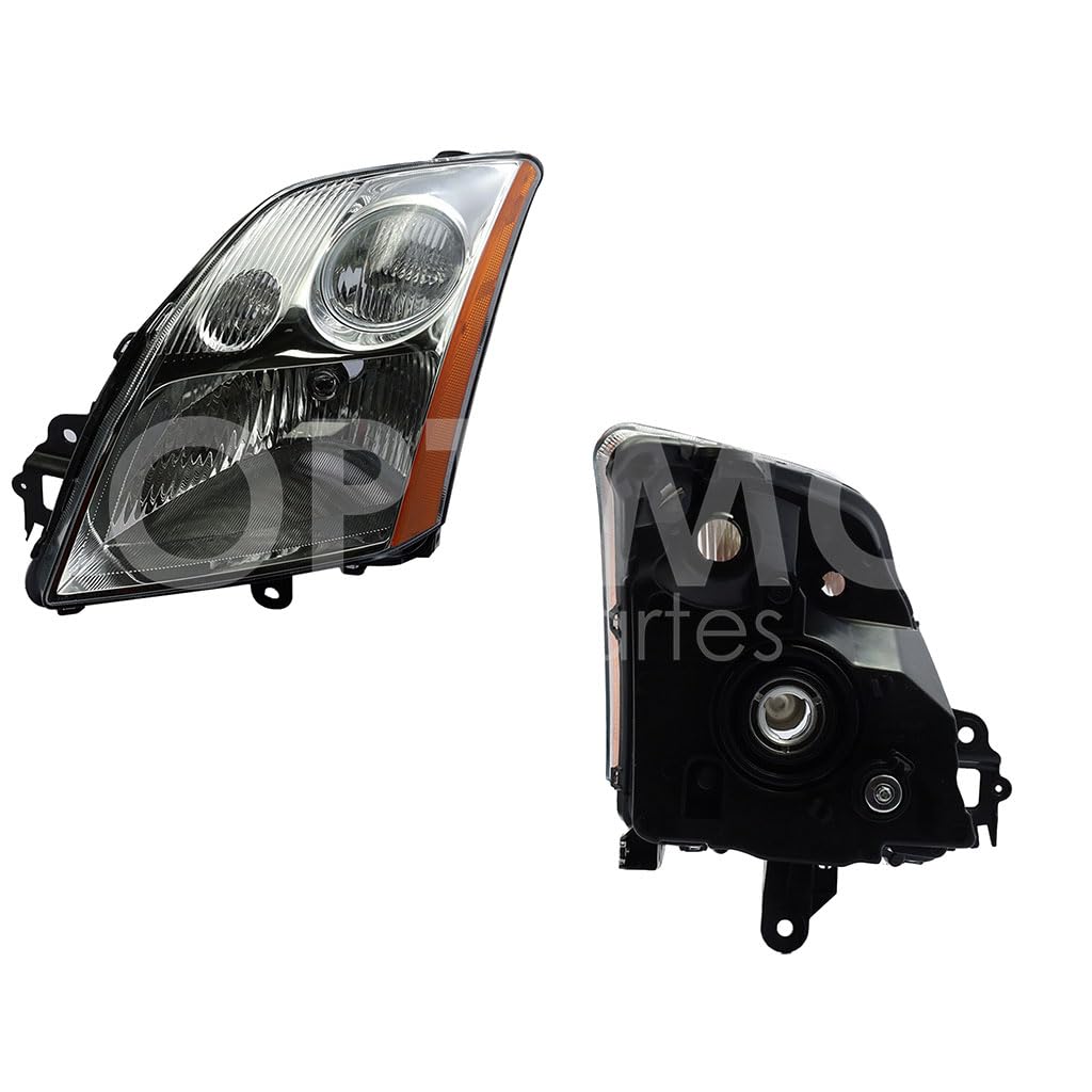 Faro Izquierdo Compatible con SENTRA B-16 2007 2008 2009 F/CROMADO C/MICA AMBAR