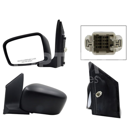 HONDA ODYSSEY 2005 2006 2007 2008 2009 2010 ESPEJO IZQ ELECT NEGRO P/PINTAR (3PINES)