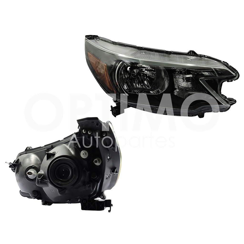 Faro Derecho Compatible con CR-V 2012 2013 2014 F/NEGRO C/MICA AMBAR