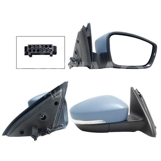 VOLKSWAGEN JETTA A6 BICENTENARIO 2010 2011 2012 2013 2014 2015 2016 2017 2018 ESPEJO DER ELECT GRIS P/PINTAR C/LUZ DIRECCIONAL C/DESEMPAÑANTE (6PINES) (JETTA A6 GLI 10-18)