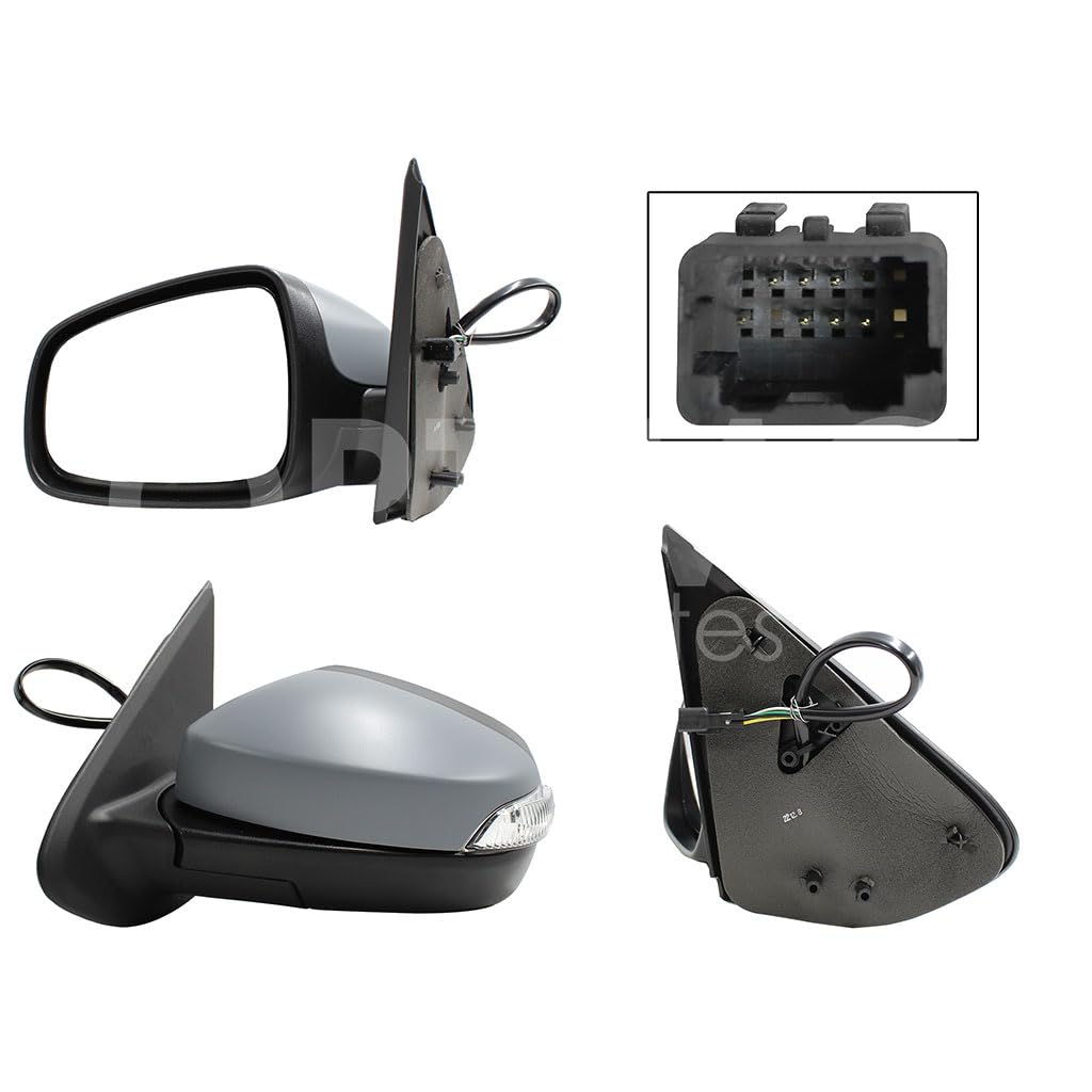 RENAULT LOGAN 2015 2016 2017 2018 2019 ESPEJO IZQ ELECT GRIS P/PINTAR C/LUZ DIRECCIONAL C/DESEMPAÑANTE (7PINES) (SANDERO-STEPWAY 16-19)