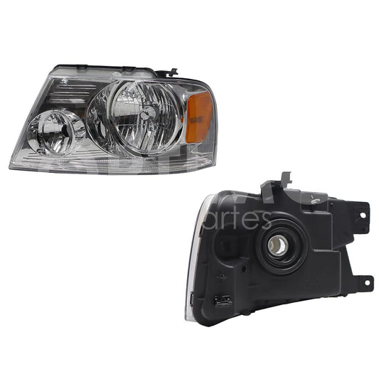 Faro Izquierdo Compatible con LOBO 2004 2005 2006 2007 2008 F/CROMADO C/MICA AMBAR