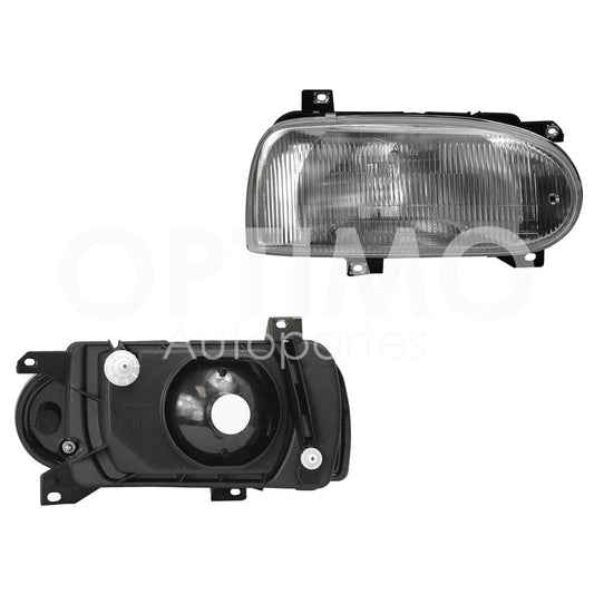 Faro Derecho Compatible con GOLF A3 1993 1994 1995 1996 1997 1998 F/CROMADO C/BASE PLASTICO VIDIRO RAYADO
