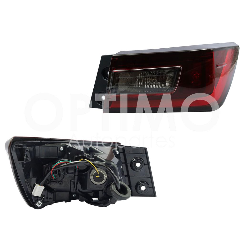 2023 - 2024  TOYOTA YARIS SEDAN CALAVERA DER EXT C/ARNES C/LED S/DRL OSCURA (VERSION BASE) (ROJO/BLANCO/ROJO)