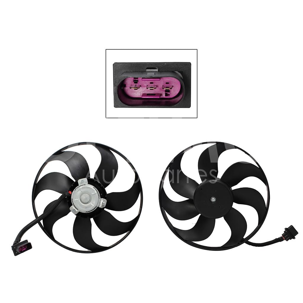 Moto Ventilador Compatible con JETTA A4/CLASICO 1.8L/2.0L 1999 2000 2001 2002 2003 2004 2005 2006 2007 2008 2009 2010 2011 2012 2013 2014 2015 > Para Radiador > Sin Tolva 3PIN (GOLF A4/IBIZA-CORDOBA-LEON-TOLEDO)