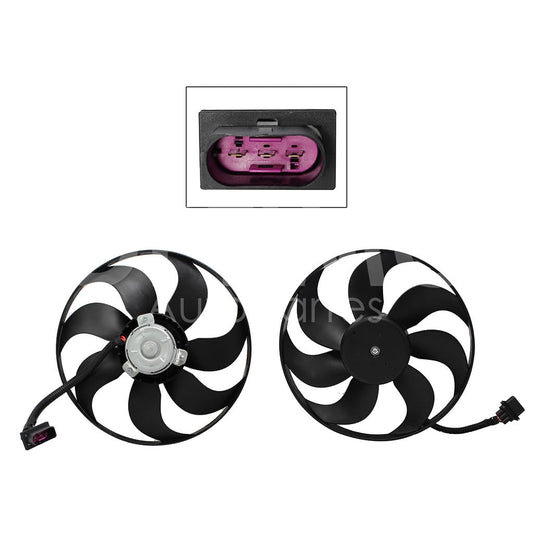 Moto Ventilador Compatible con JETTA A4/CLASICO 1.8L/2.0L 1999 2000 2001 2002 2003 2004 2005 2006 2007 2008 2009 2010 2011 2012 2013 2014 2015 > Para Radiador > Sin Tolva 3PIN (GOLF A4/IBIZA-CORDOBA-LEON-TOLEDO)