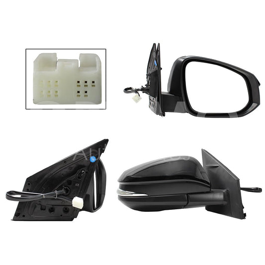 TOYOTA RAV-4 2013 2014 2015 2016 2017 2018 ESPEJO DER ELECT NEGRO P/PINTAR C/LUZ DIRECCIONAL (5PINES)