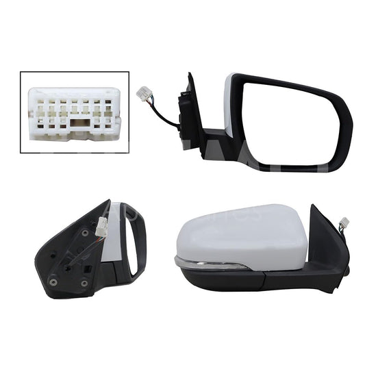 CHEVROLET S-10 MAX 2022 2023 2024 ESPEJO DER ELECT BLANCO P/PINTAR C/LUZ DIRECCIONAL C/DESEMPAÑANTE (6PINES)