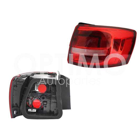 Calavera Derecha Exterior Compatible con JETTA A6 BICENTENARIO 2015 2016 2017 2018 S/ARNES CLARA (ROJO/BLANCO)