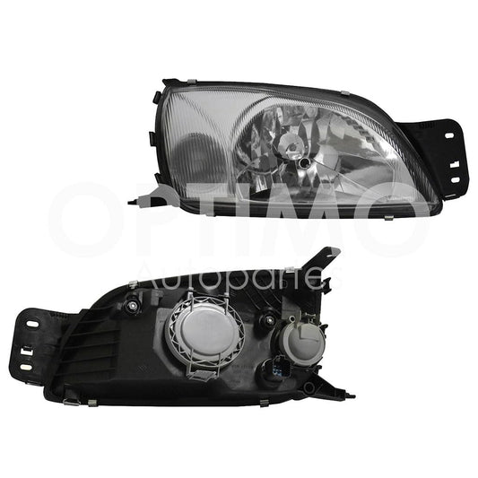 2001 - 2007  FORD FIESTA IKON FARO DER F/CROMADO C/CUARTO BLANCO C/BASE (FIESTA/COURIER 01-10)