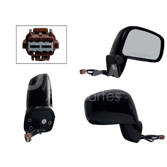 NISSAN TIIDA 2006 2007 2008 2009 2010 2011 2012 2013 2014 2015 2016 2017 ESPEJO DER ELECT NEGRO P/PINTAR (3PINES)