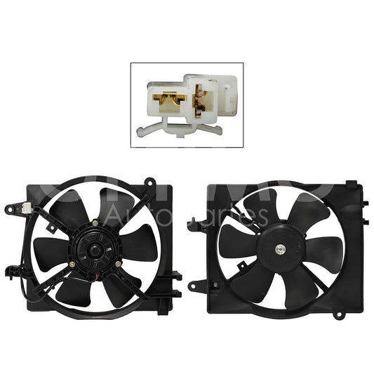 Moto Ventilador Compatible con MATIZ G1 1.0L 2003 2004 2005 S/AIRE > Con Tolva > Sin Resistencia EMBRA 2PIN