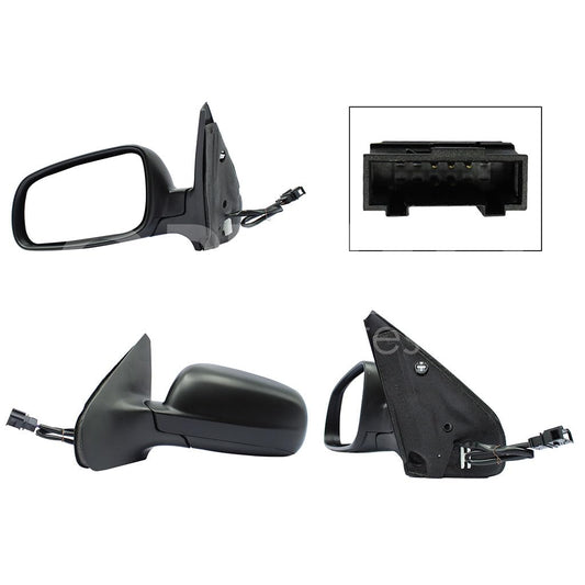 VOLKSWAGEN JETTA/GOLF A4/CLASICO 1999 2000 2001 2002 2003 2004 2005 2006 2007 2008 2009 2010 2011 2012 2013 2014 2015 ESPEJO IZQ ELECT NEGRO P/PINTAR (5PINES)