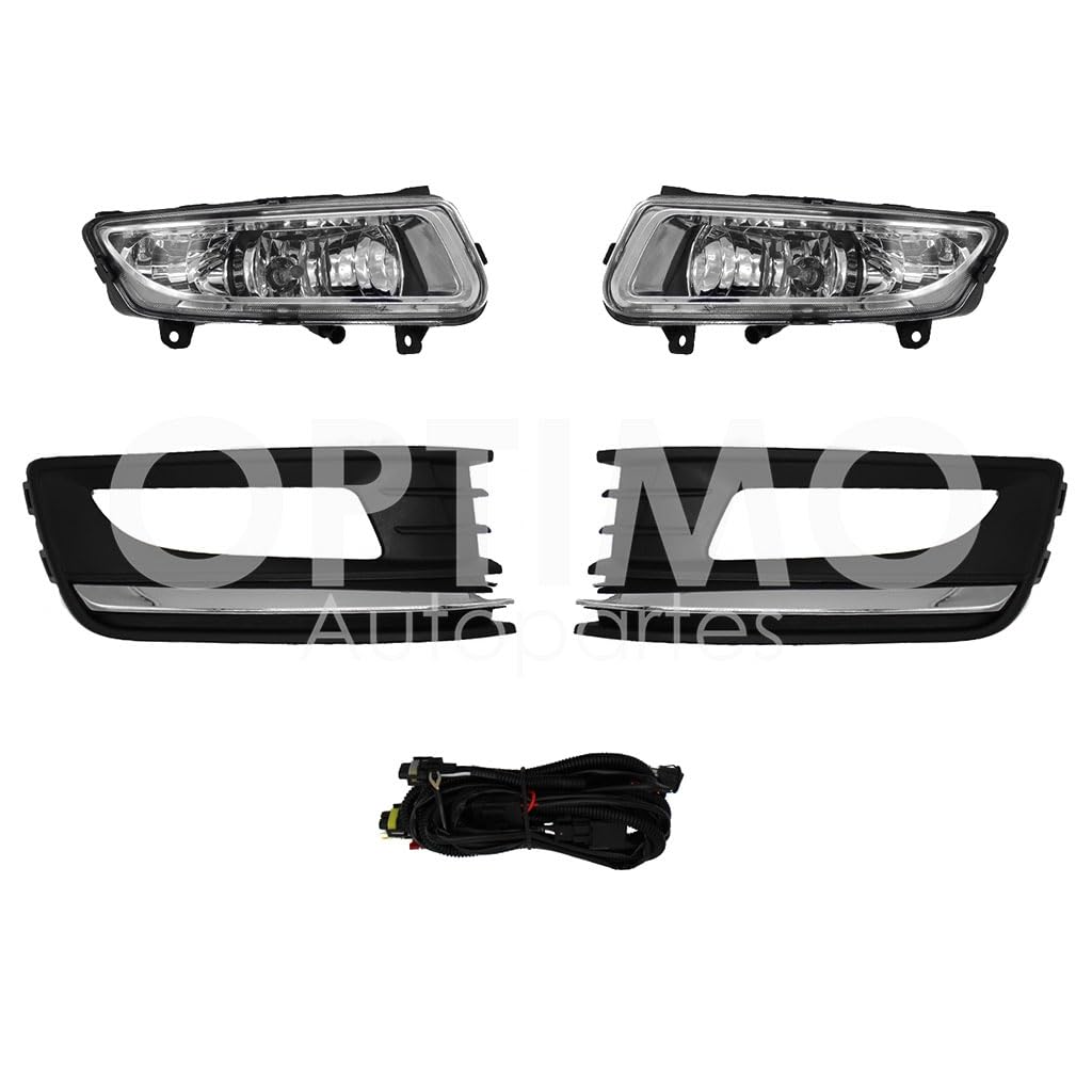 VOLKSWAGEN VENTO 2016 2017 2018 2019 KIT FARO AUX C/CABLES C/REJILLAS FILO CROMO C/FOCOS