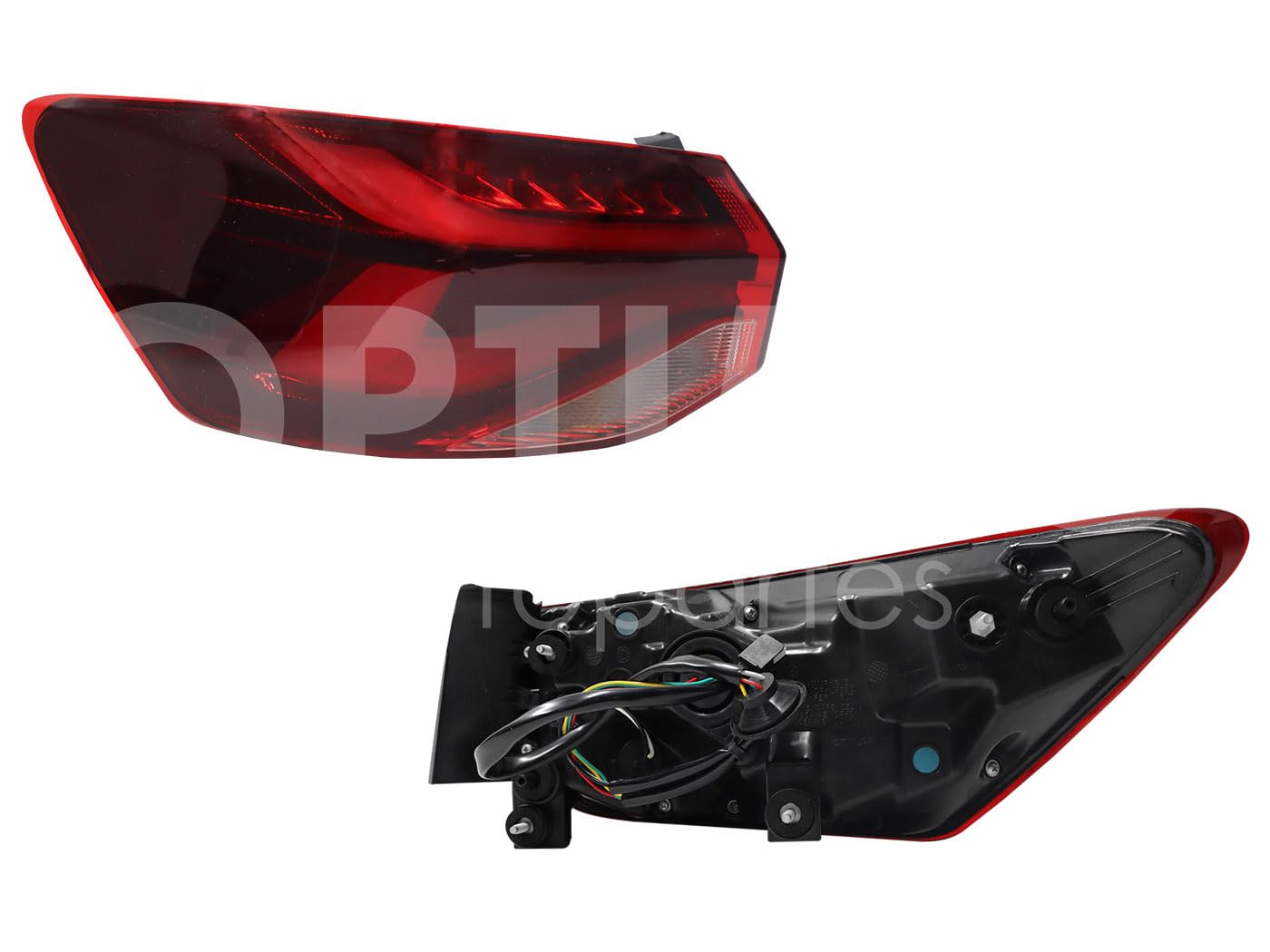 Calavera Izquierda Exterior Compatible con CAVALIER 2022 2023 2024 C/ARNES C/LED (VERSION LS-LT) (ROJO/BLANCO)