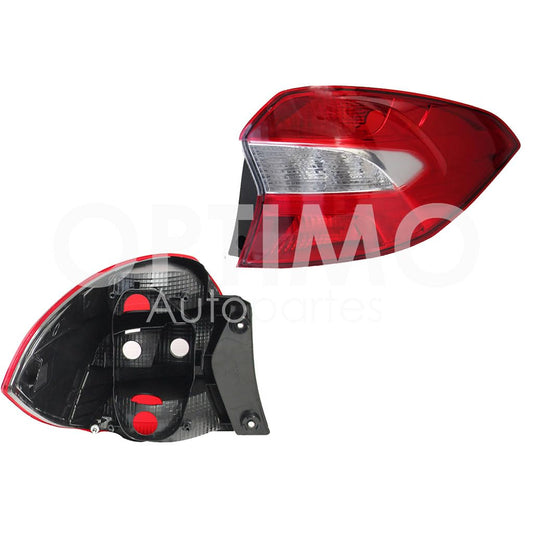 Calavera Derecha Compatible con FIGO SEDAN 2019 2020 2021 2022 S/ARNES 4PTAS (ROJO/BLANCO)