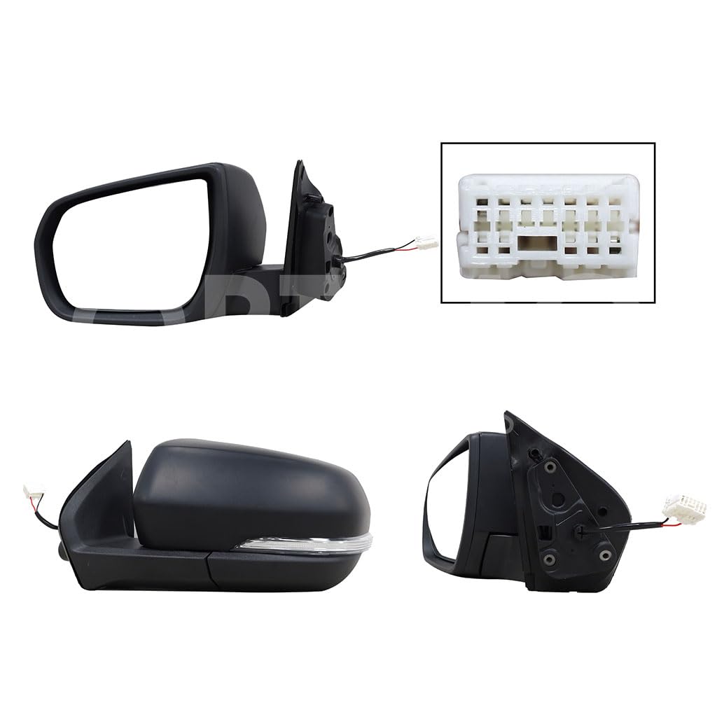 CHEVROLET S-10 MAX 2022 2023 2024 ESPEJO IZQ MANUAL NEGRO POROSO C/LUZ DIRECCIONAL (2PINES)