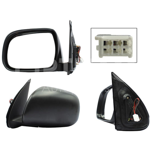 TOYOTA HILUX 2006 2007 2008 2009 2010 2011 ESPEJO IZQ ELECT NEGRO POROSO (3PINES)