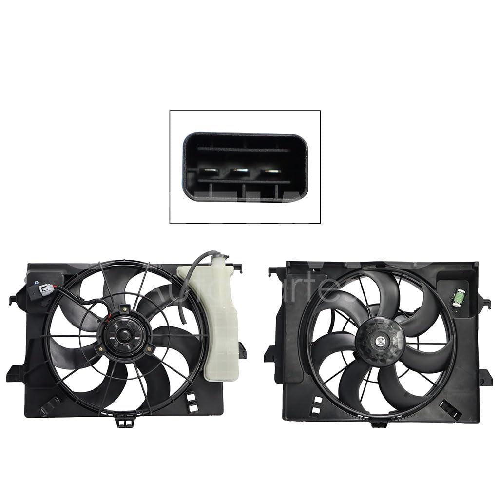 Moto Ventilador Compatible con ATTITUDE 1.6L 2012 2013 2014 C/AIRE > Con Tolva > Con Resistencia 3PIN (KIA RIO 16-17)