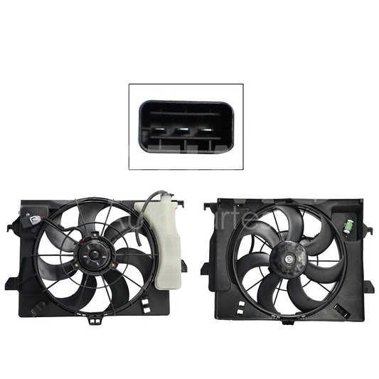 Moto Ventilador Compatible con ATTITUDE 1.6L 2012 2013 2014 C/AIRE > Con Tolva > Con Resistencia 3PIN (KIA RIO 16-17)