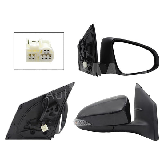 TOYOTA COROLLA 2014 2015 2016 2017 2018 2019 ESPEJO DER ELECT NEGRO P/PINTAR C/LUZ DIRECCIONAL C/DESEMPAÑANTE (7PINES)