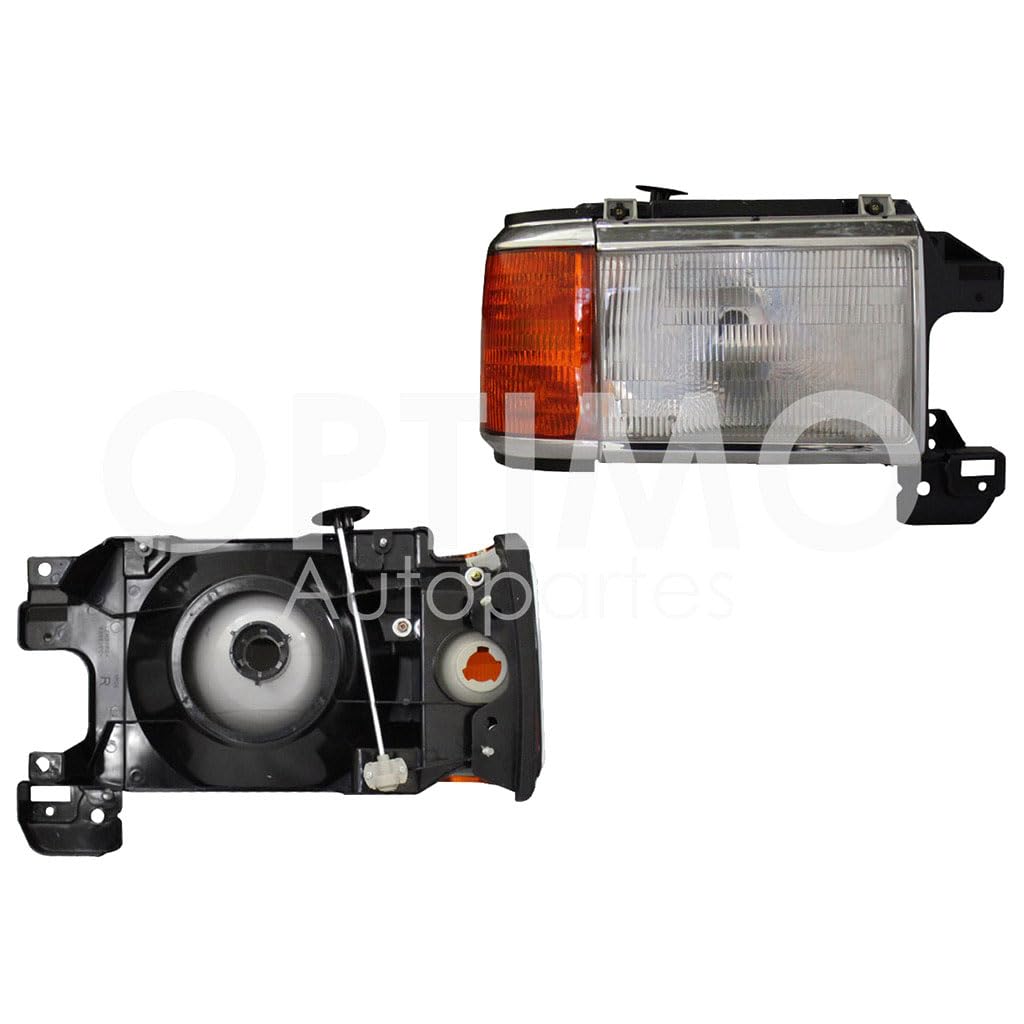 1987 - 1991  FORD F-150 FARO DER C/CUARTO AMBAR C/FILO CROMO C/BASE (F-250)