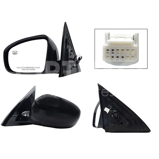 NISSAN PATHFINDER 2013 2014 2015 2016 ESPEJO IZQ ELECT NEGRO P/PINTAR C/DESEMPAÑANTE (5PINES)