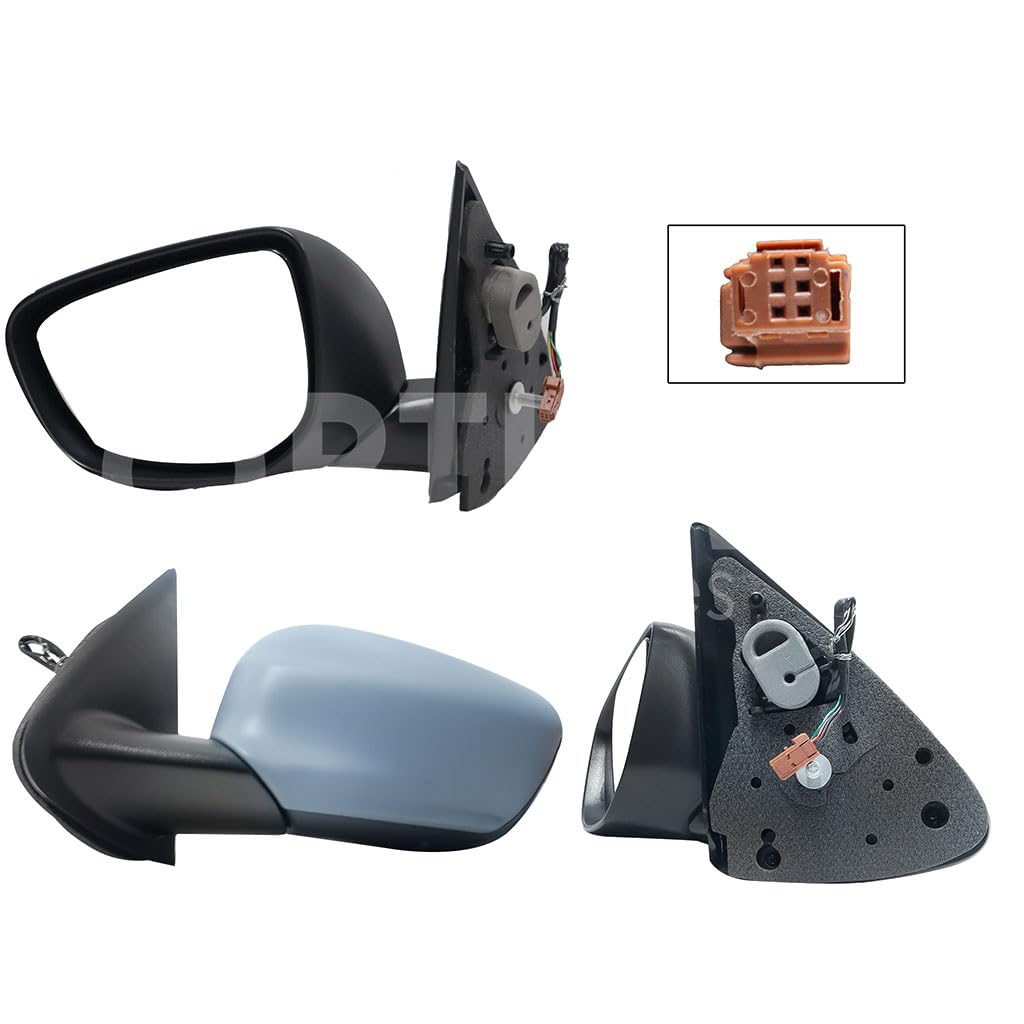 PEUGEOT PG-301 2013 2014 2015 2016 2017 ESPEJO IZQ ELECT GRIS P/PINTAR C/DESEMPAÑANTE S/SENSOR (5PINES)