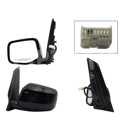 HONDA ODYSSEY 2011 2012 2013 ESPEJO IZQ ELECT NEGRO P/PINTAR C/DESEMPAÑANTE (5PINES)