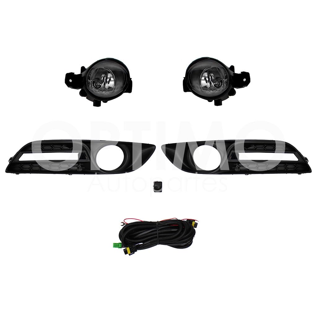 NISSAN SENTRA B-17 2013 2014 2015 2016 KIT FARO AUX C/CABLES C/REJILLAS NEGRAS FILO CROMO C/FOCOS