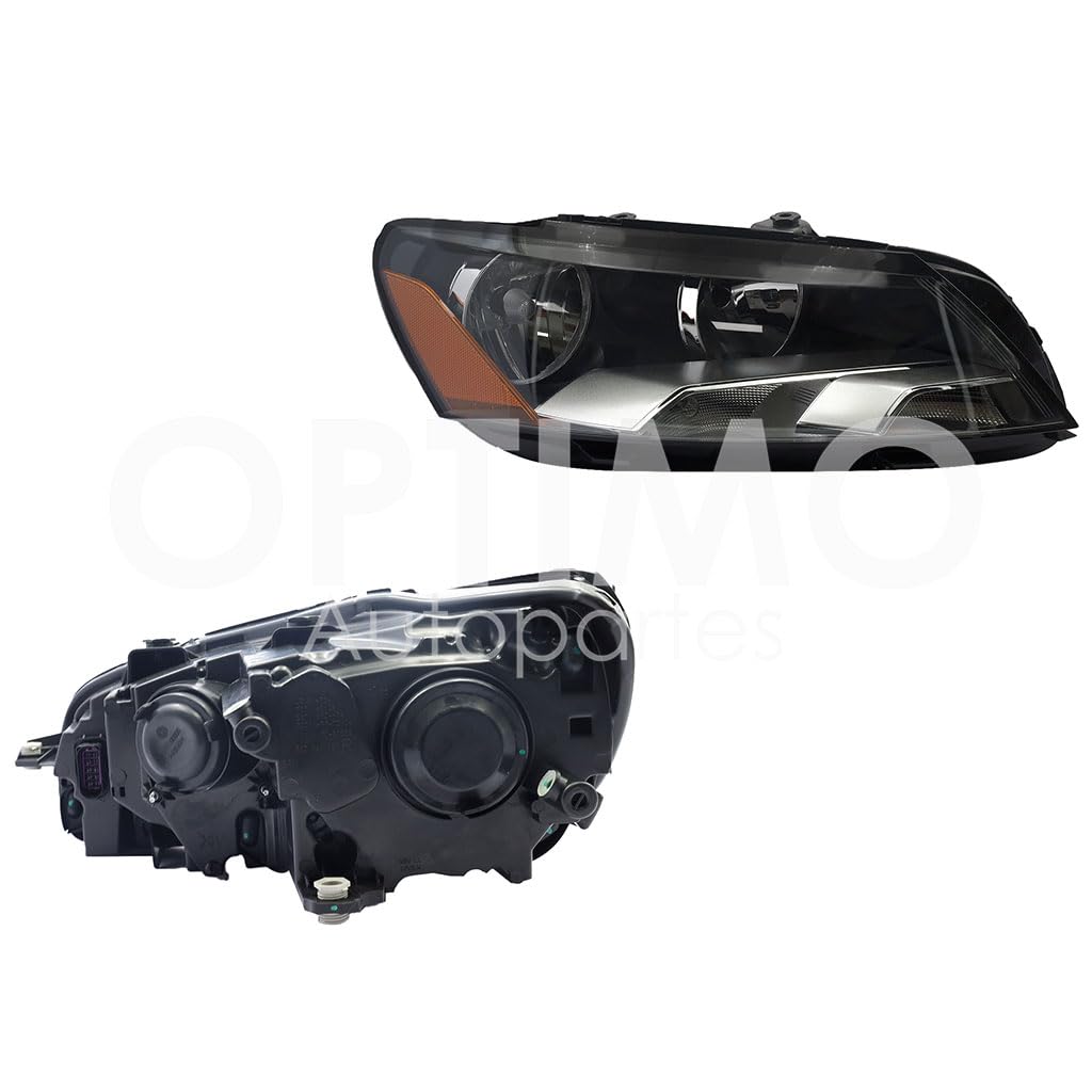 2012 - 2015  VOLKSWAGEN PASSAT FARO DER FONDO CROMADO C/MICA AMBAR