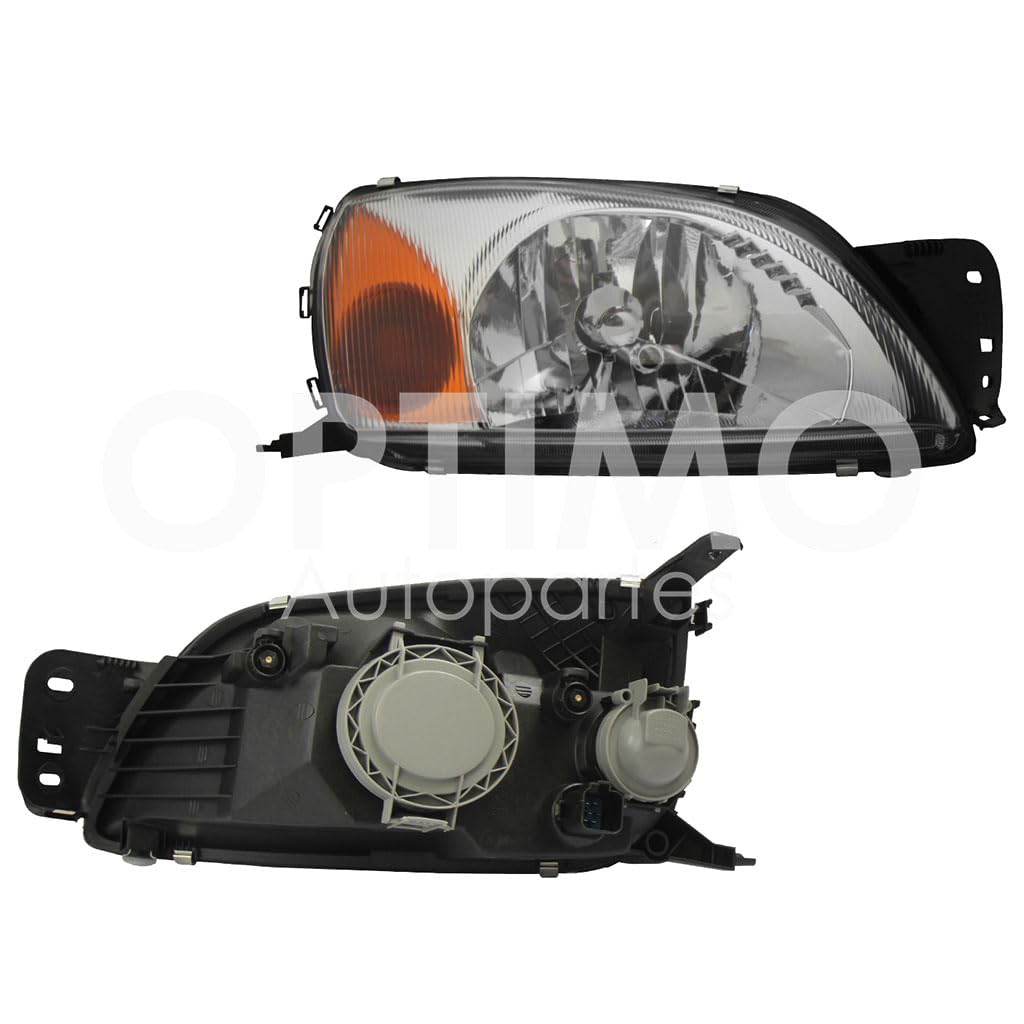 2001 - 2007  FORD FIESTA IKON FARO DER F/CROMADO C/CUARTO AMBAR C/BASE (FIESTA/COURIER 01-10)