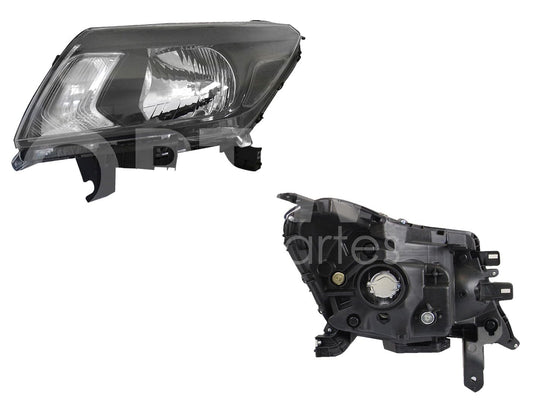 Faro Izquierdo Compatible con NP-300 (D-23) 2WD 2016 2017 2018 2019 2020 F/NEGRO C/MICA BLANCA (SENCILLA/DOBLE CABINA S)