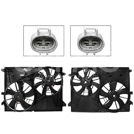 Moto Ventilador Compatible con CAPTIVA 2.4L/3.0L/3.6L 2008 2009 2010 C/S AIRE > Con Tolva > Sin Resistencia 2PIN (2ASPAS)