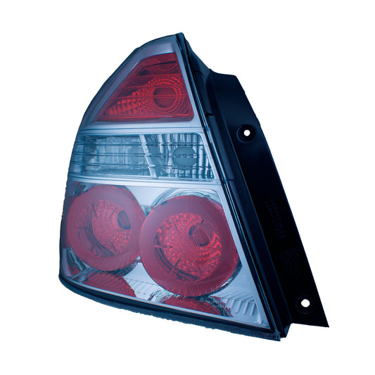 Calavera Izquierda Compatible con Aveo 2007 2008 2009 2010 2011 | Sin Arnes | Color Blanco Rojo |