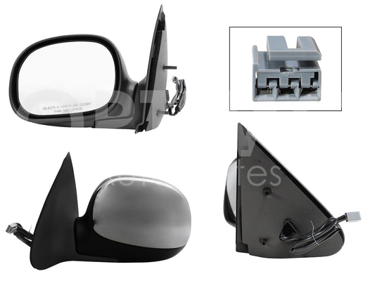 FORD F-150 1997 1998 1999 2000 2001 2002 2003 ESPEJO IZQ ELECT CROMO (3PINES) (LOBO 97-03/F-250 97-09)