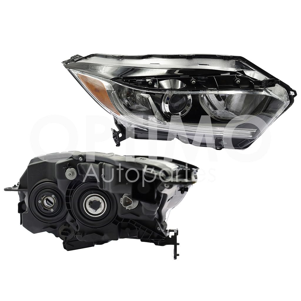Faro Derecho Compatible con HR-V 2019 2020 2021 2022 F/NEGRO C/LUPA C/DRL C/MICA AMBAR