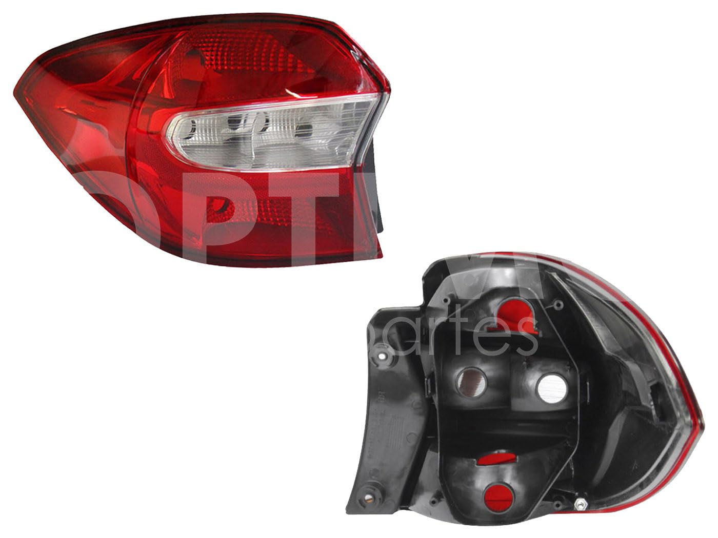 2016 - 2018  FORD FIGO SEDAN CALAVERA IZQ S/ARNES 4PTAS (ROJO/BLANCO)