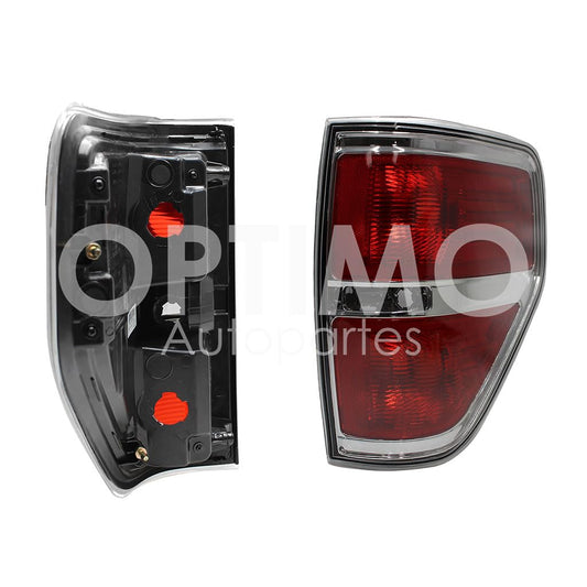 2009 - 2014  FORD F-150 CALAVERA DER S/ARNES FILO CROMADO (LOBO 09-14) (ROJO/ROJO)