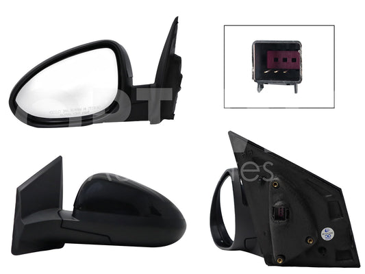 CHEVROLET SONIC 2012 2013 2014 2015 2016 2017 2018 ESPEJO IZQ ELECT NEGRO P/PINTAR (3PINES) (SEDAN/H-BACK)