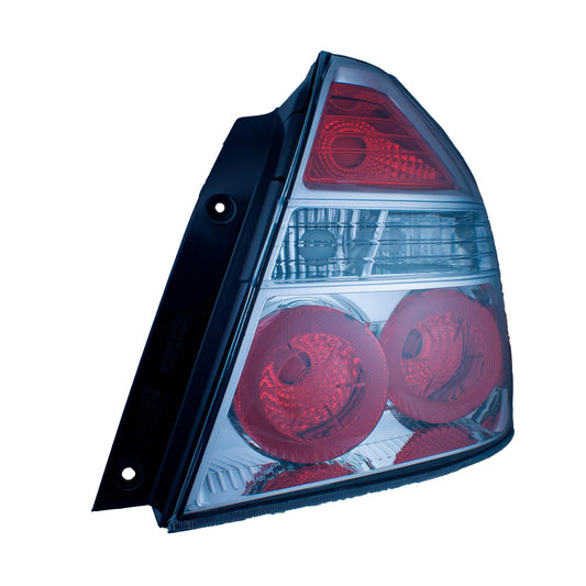 Calavera Derecha compatible con Aveo 2007 2008 2009 2010 2011 | Sin Arnes | Color Blanco y Rojo |