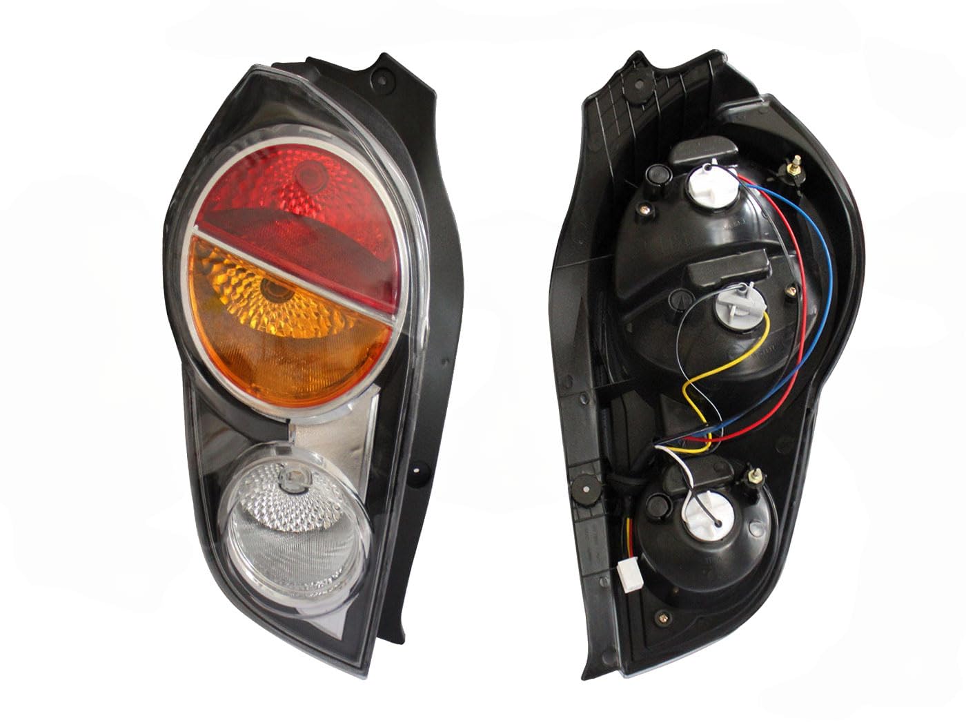 Calavera Izquierda Compatible con SPARK 2011 2012 C/ARNES (ROJO/AMBAR/BLANCO)