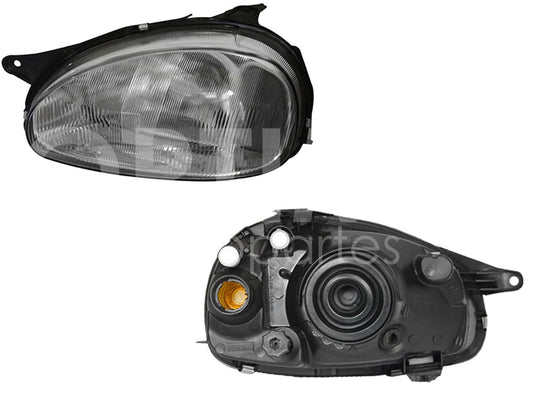 Faro Izquierdo Compatible con CHEVY C-1 1994 1995 1996 1997 1998 1999 2000 F/CROMADO RAYADO VIDRIO 3-4-5PTAS