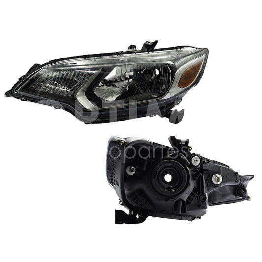 Faro Izquierdo Compatible con FIT 2015 2016 2017 F/NEGRO C/MICA AMBAR