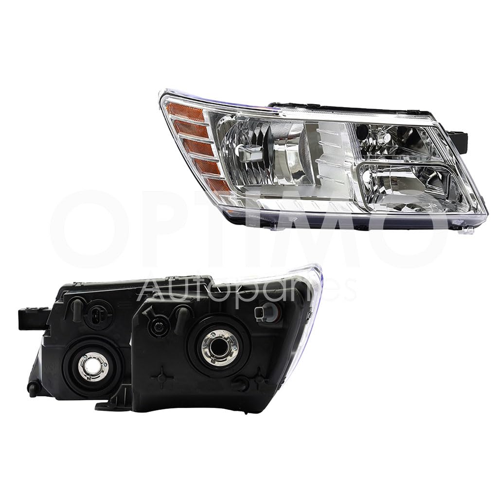 Faro Derecho Compatible con JOURNEY 2009 2010 2011 2012 2013 2014 2015 2016 2017 2018 2019 2020 F/CROMADO C/MICA AMBAR