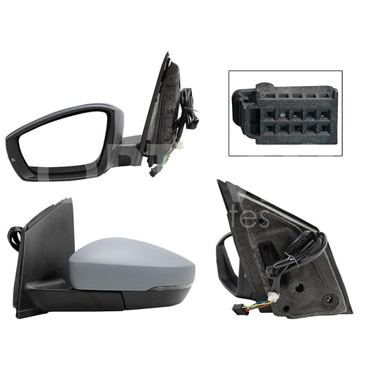 VOLKSWAGEN VENTO 2016 2017 2018 2019 2020 2021 2022 ESPEJO IZQ ELECT GRIS P/PINTAR C/LUZ DIRECCIONAL C/DESEMPAÑANTE (6PINES) (POLO 13-22)