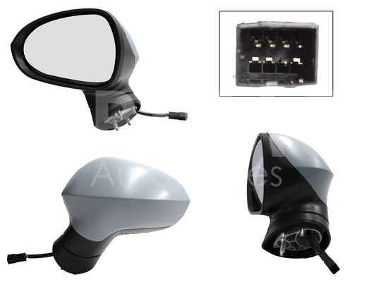SEAT IBIZA 2010 2011 2012 2013 2014 2015 2016 2017 ESPEJO IZQ ELECT P/PINTAR C/DESEMPAÑANTE (5PINES)